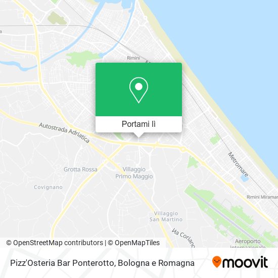 Mappa Pizz'Osteria Bar Ponterotto