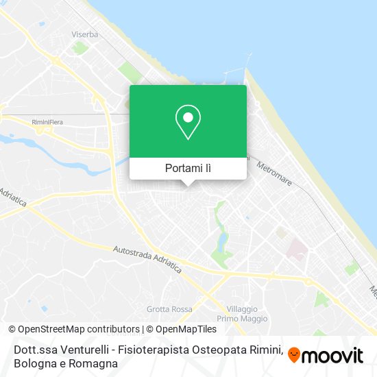 Mappa Dott.ssa Venturelli - Fisioterapista Osteopata Rimini