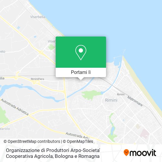 Mappa Organizzazione di Produttori Arpo-Societa' Cooperativa Agricola