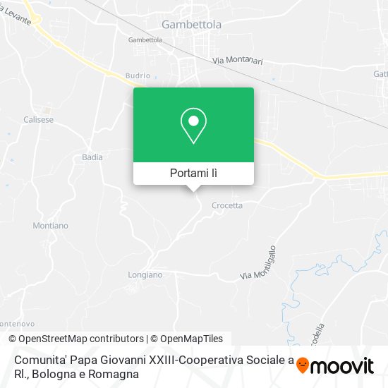 Mappa Comunita' Papa Giovanni XXIII-Cooperativa Sociale a Rl.