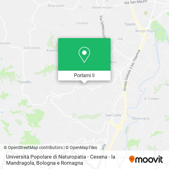 Mappa Università Popolare di Naturopatia - Cesena - la Mandragola