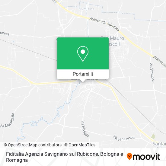 Mappa Fiditalia Agenzia Savignano sul Rubicone