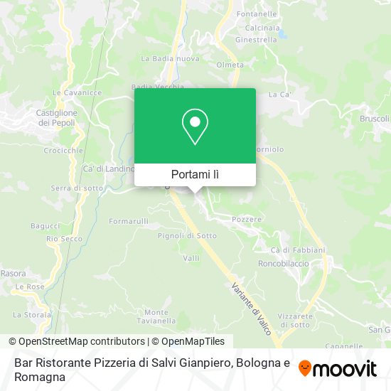 Mappa Bar Ristorante Pizzeria di Salvi Gianpiero