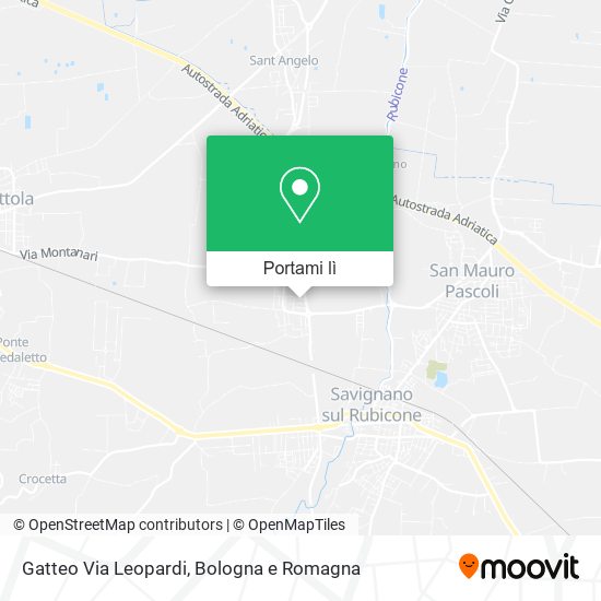 Mappa Gatteo Via Leopardi