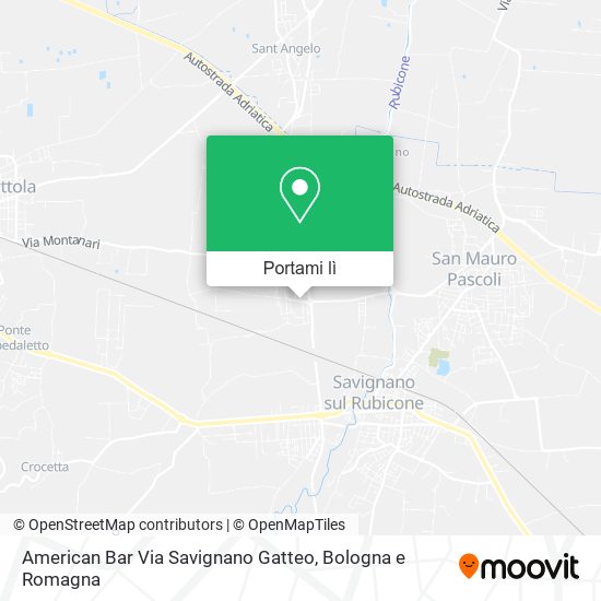 Mappa American Bar Via Savignano Gatteo