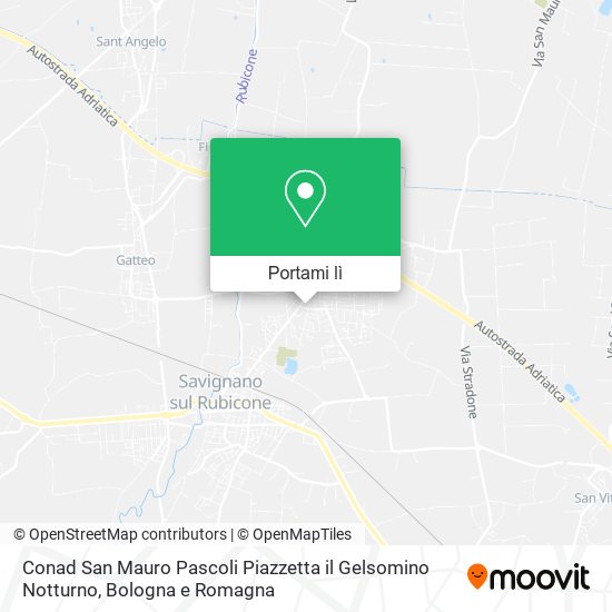 Mappa Conad San Mauro Pascoli Piazzetta il Gelsomino Notturno