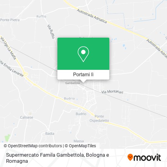 Mappa Supermercato Famila Gambettola