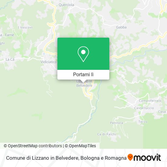 Mappa Comune di Lizzano in Belvedere
