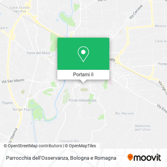 Mappa Parrocchia dell'Osservanza