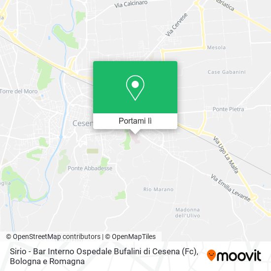 Mappa Sirio - Bar Interno Ospedale Bufalini di Cesena (Fc)