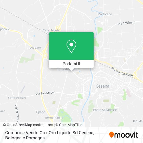 Mappa Compro e Vendo Oro, Oro Liquido Srl Cesena