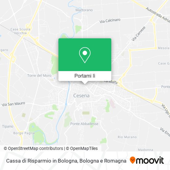 Mappa Cassa di Risparmio in Bologna