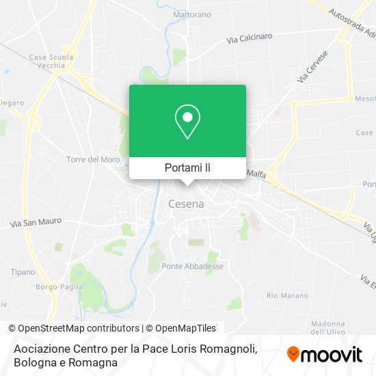 Mappa Aociazione Centro per la Pace Loris Romagnoli