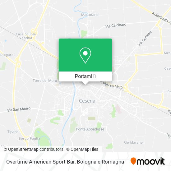 Mappa Overtime American Sport Bar