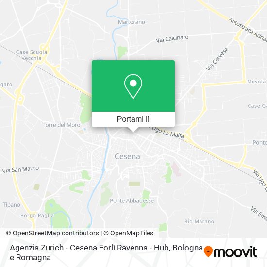 Mappa Agenzia Zurich - Cesena Forlì Ravenna - Hub