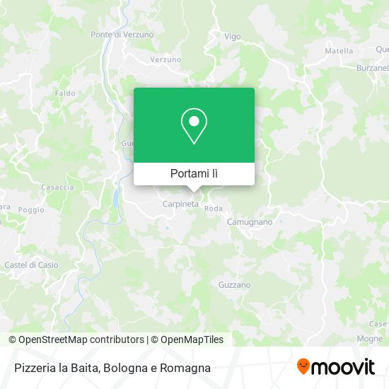 Mappa Pizzeria la Baita