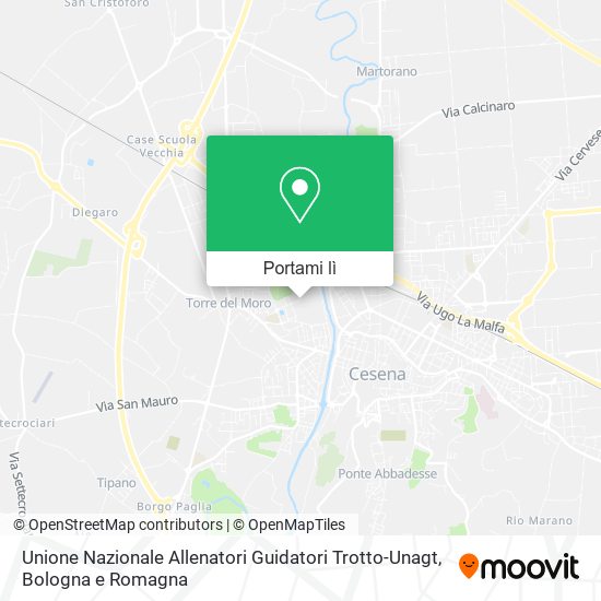 Mappa Unione Nazionale Allenatori Guidatori Trotto-Unagt