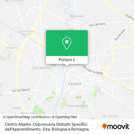 Mappa Centro Aliante -Doposcuola Disturbi Specifici dell'Apprendimento- Dsa