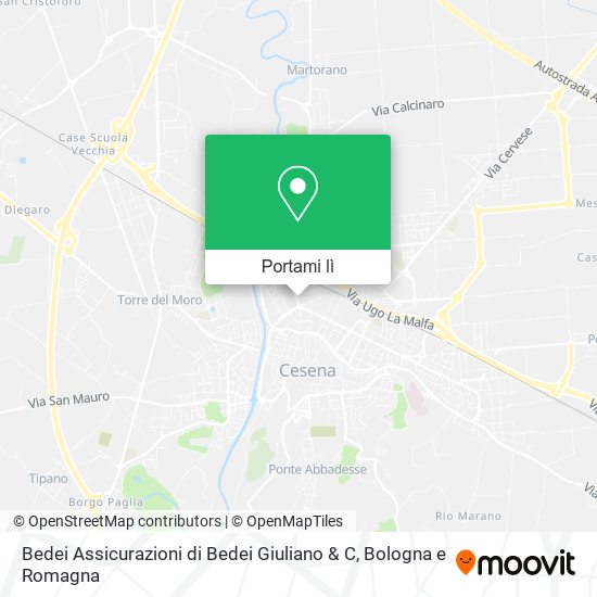 Mappa Bedei Assicurazioni di Bedei Giuliano & C