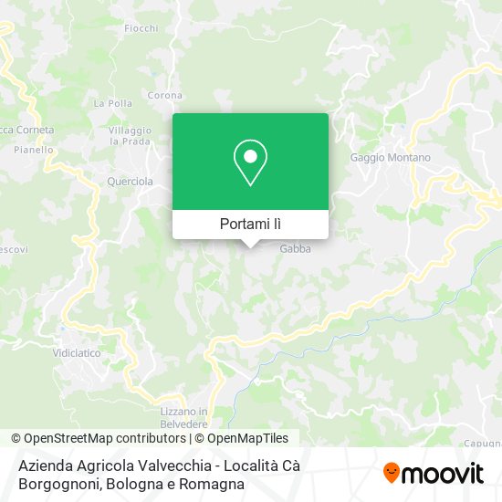 Mappa Azienda Agricola Valvecchia - Località Cà Borgognoni