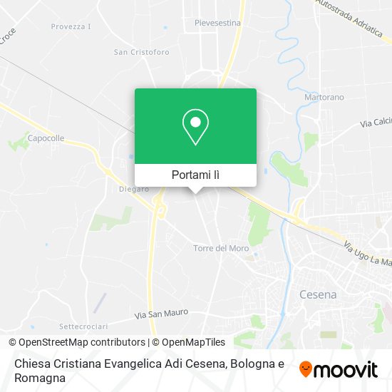 Mappa Chiesa Cristiana Evangelica Adi Cesena