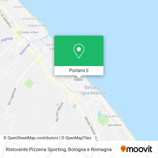 Mappa Ristorante Pizzeria Sporting