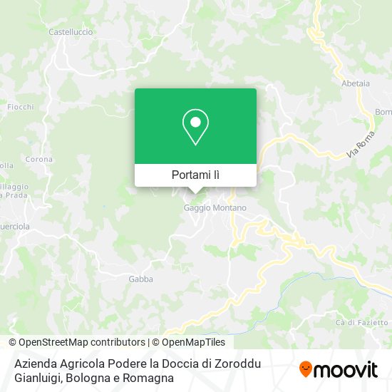 Mappa Azienda Agricola Podere la Doccia di Zoroddu Gianluigi