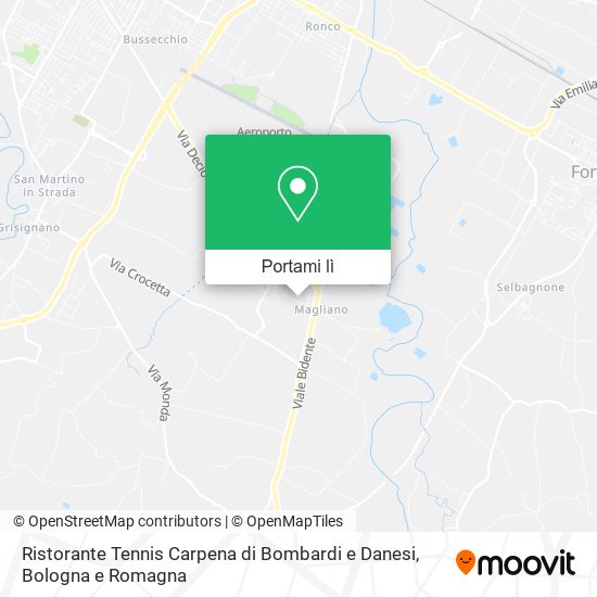 Mappa Ristorante Tennis Carpena di Bombardi e Danesi