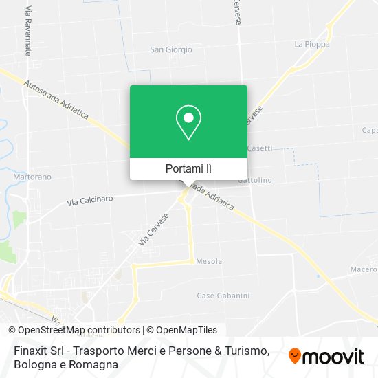 Mappa Finaxit Srl - Trasporto Merci e Persone & Turismo