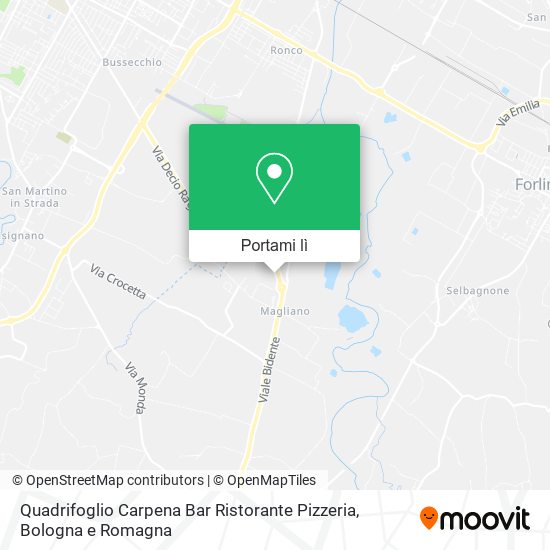 Mappa Quadrifoglio Carpena Bar Ristorante Pizzeria
