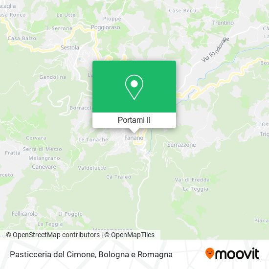 Mappa Pasticceria del Cimone