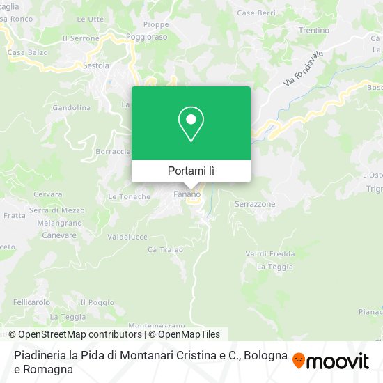Mappa Piadineria la Pida di Montanari Cristina e C.