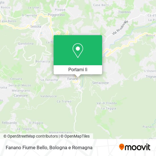 Mappa Fanano Fiume Bello