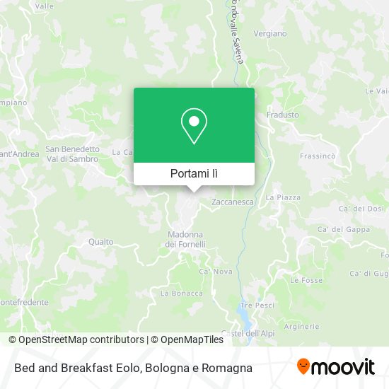 Mappa Bed and Breakfast Eolo