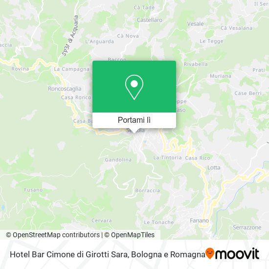 Mappa Hotel Bar Cimone di Girotti Sara
