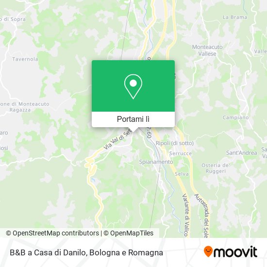 Mappa B&B a Casa di Danilo