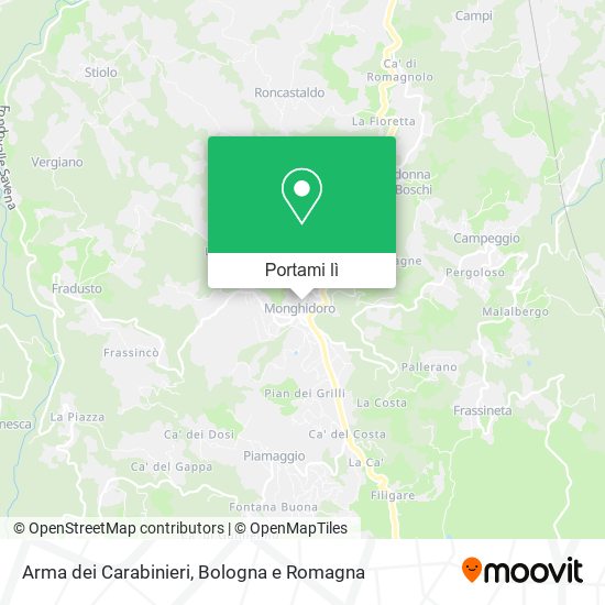 Mappa Arma dei Carabinieri