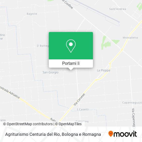 Mappa Agriturismo Centuria del Rio