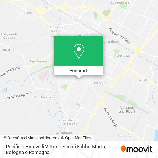 Mappa Panificio Baravelli Vittorio Snc di Fabbri Marta