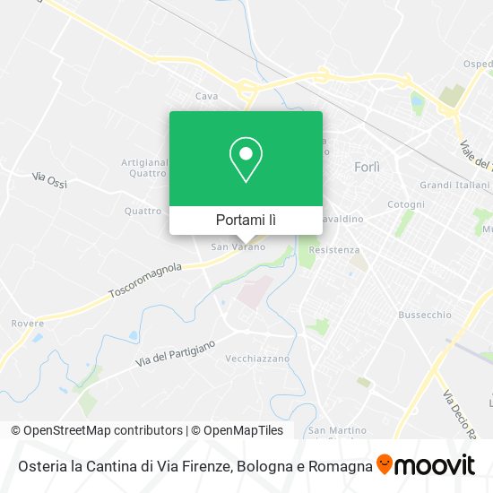 Mappa Osteria la Cantina di Via Firenze