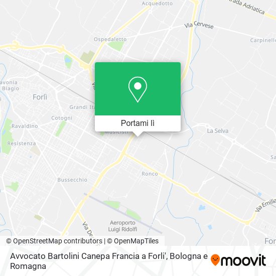 Mappa Avvocato Bartolini Canepa Francia a Forli'