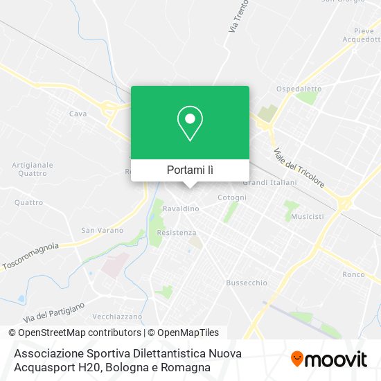 Mappa Associazione Sportiva Dilettantistica Nuova Acquasport H20