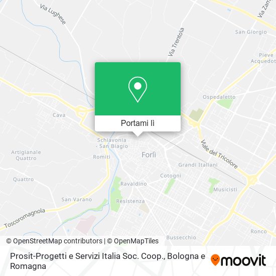 Mappa Prosit-Progetti e Servizi Italia Soc. Coop.