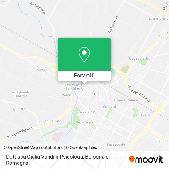 Mappa Dott.ssa Giulia Vandini Psicologa