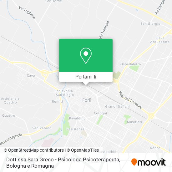 Mappa Dott.ssa Sara Greco - Psicologa Psicoterapeuta
