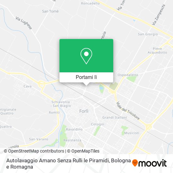 Mappa Autolavaggio Amano Senza Rulli le Piramidi