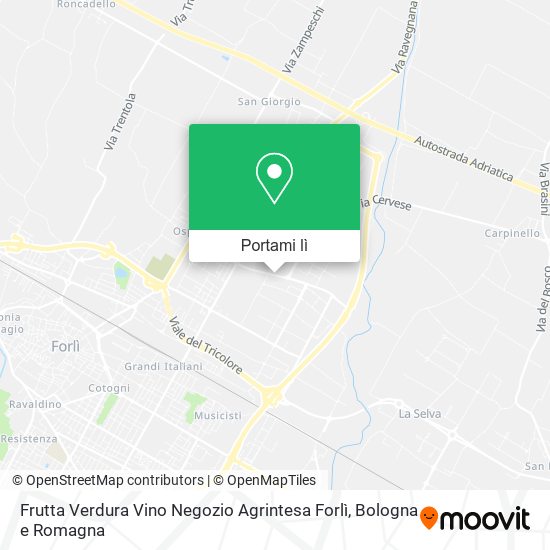 Mappa Frutta Verdura Vino Negozio Agrintesa Forlì