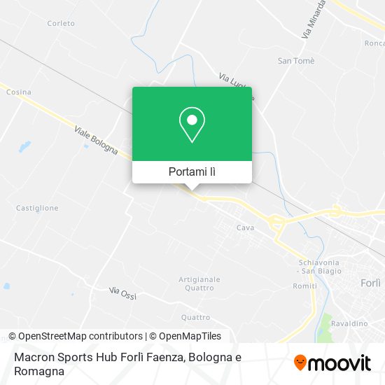 Mappa Macron Sports Hub Forlì Faenza