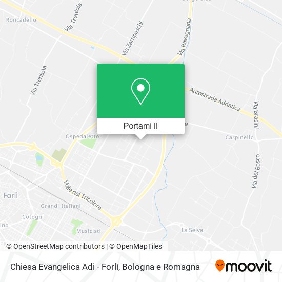 Mappa Chiesa Evangelica Adi - Forlì