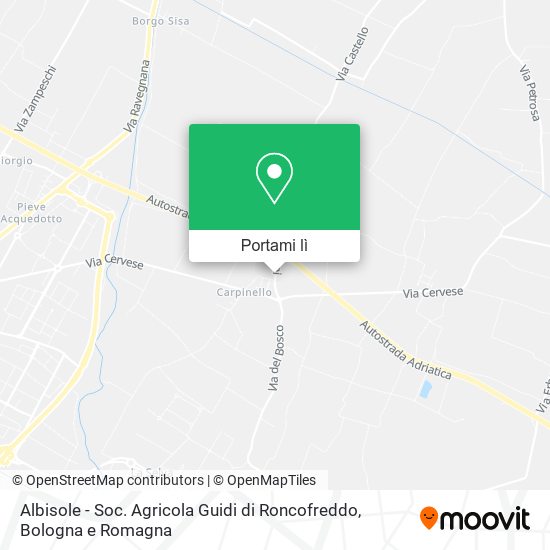 Mappa Albisole - Soc. Agricola Guidi di Roncofreddo